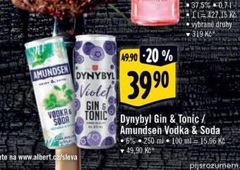Albert Amundsen vodka & soda nabídka