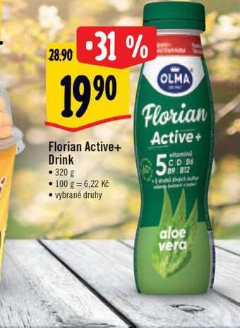 Albert Florian active+ nápoj nabídka