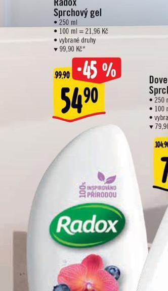Albert Radox sprchový gel nabídka