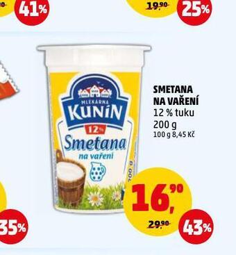 Penny Market Kunín smetana na vaření 12% nabídka