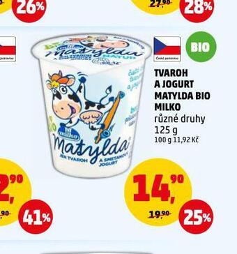 Penny Market Tvaroh a jogurt matylda bio milko nabídka