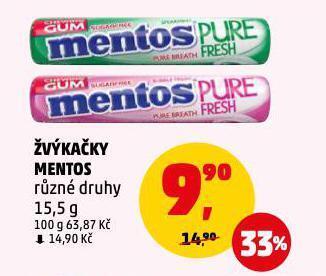 Penny Market Žvýkačky mentos nabídka