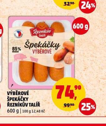 Penny Market Výběrové špekáčky nabídka
