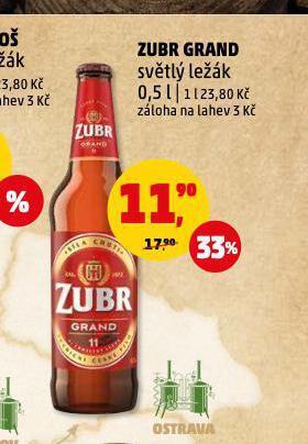 Penny Market Pivo zubr grand nabídka