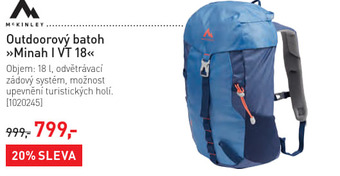 Intersport Outdoorový batoh minah i vt 18 nabídka