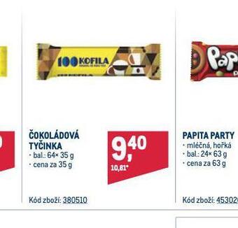 Makro Čokoládová tyčinka nabídka