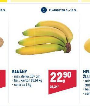 Makro Banány nabídka