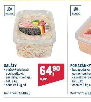 Makro Saláty nabídka