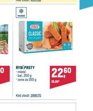Makro Rybí prsty nabídka