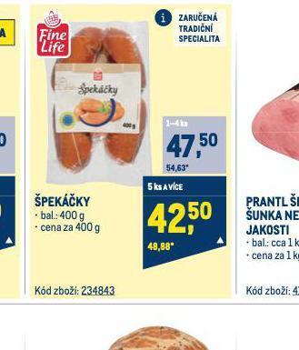 Makro Špekáčky nabídka