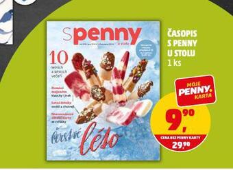 Časopis s penny u stolu