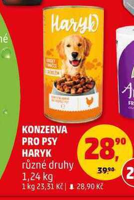 Penny Market Konzerva pro psy haryk, 1,24 kg nabídka