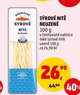Penny Market Sýrové nitě neuzené, 100 g nabídka
