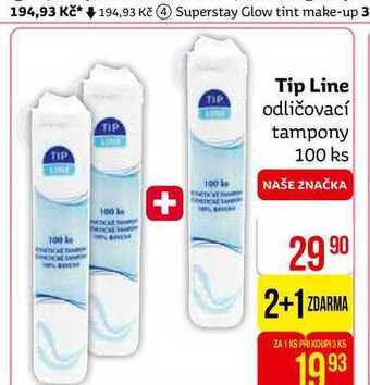 Teta Tip line odličovací tampony 100 ks nabídka