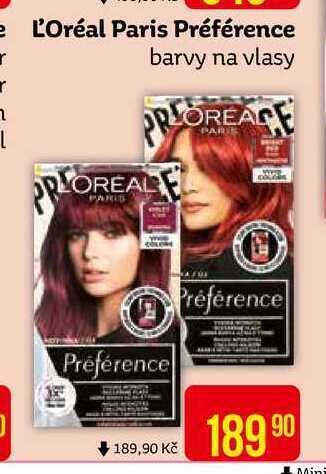 Teta L'oréal paris préférence barva na vlasy, vybrané druhy nabídka