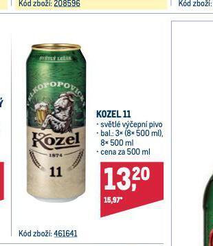 Makro Pivo velkopopovický kozel 11 nabídka
