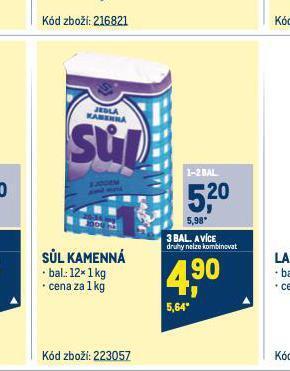 Makro Sůl kamenná nabídka