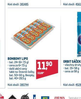 Makro Bonbony lipo nabídka