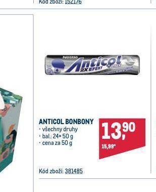 Makro Anticol bonbony nabídka