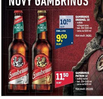 Makro Pivo gambrinus originál nabídka