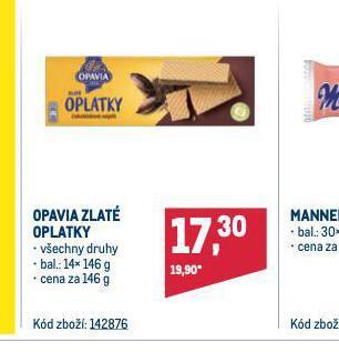 Makro Opavia zlaté oplatky nabídka