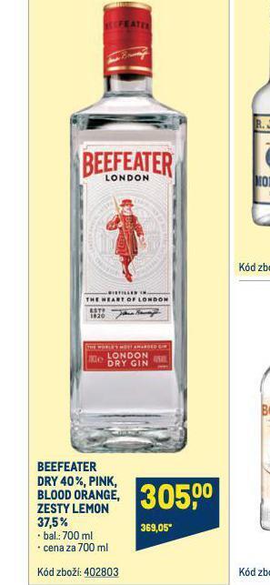 Makro Beefeater blood orange nabídka