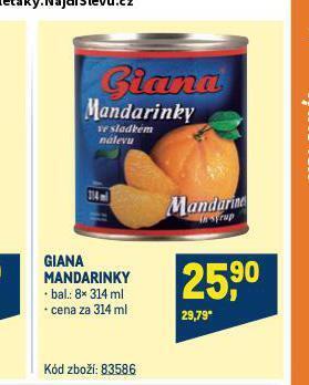 Makro Giana mandarinky nabídka