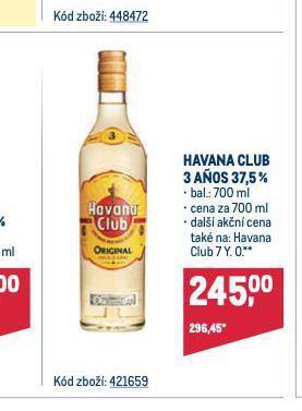 Makro Havana club 3 anos 37,5% nabídka
