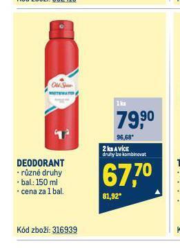 Makro Old spice deodorant nabídka
