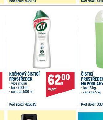 Makro Cif krémový čistící prostředek nabídka