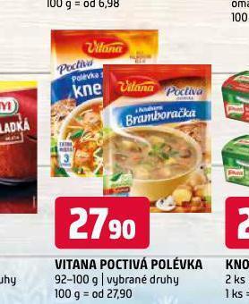 Terno Vitana poctivá polévka nabídka