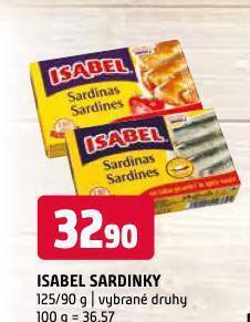 Terno Isabel sardinky nabídka