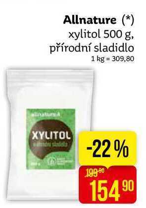 Teta Allnature xylitol 500 g, přírodní sladidlo nabídka