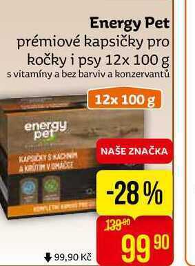 Energy pet prémiové kapsičky pro kočky i psy 12x 100 g