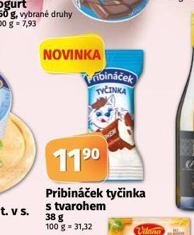 Coop Pribináček tyčinka s tvarohem nabídka