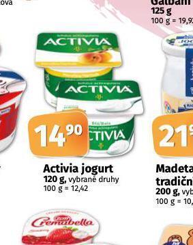 Coop Activia jogurt nabídka