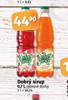 Coop Dobrý sirup nabídka