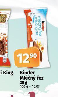 Coop Kinder mléčný řez nabídka