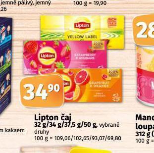 Coop Lipton čaj nabídka