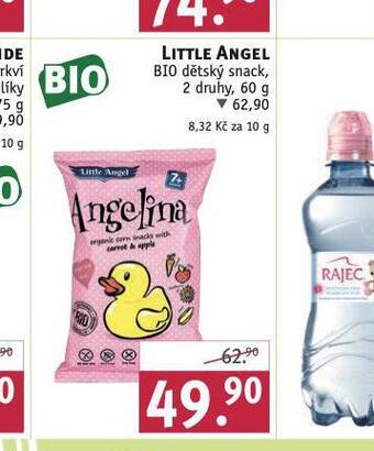 Rossmann Little angel bio dětský snack nabídka