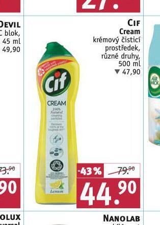 Rossmann Cif cream krémový čistící prostředek nabídka