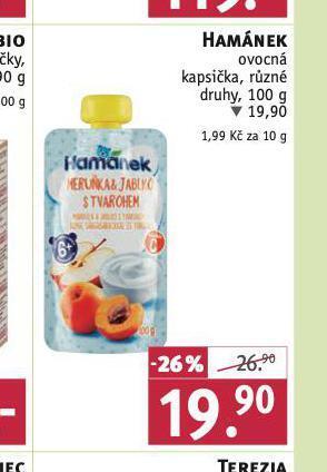Rossmann Hamánek ovocná kapsička nabídka