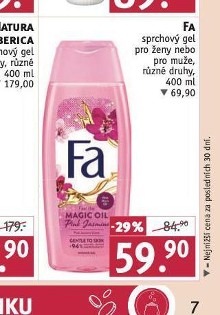 Rossmann Fa sprchový gel nabídka