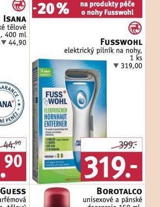 Rossmann Fusswohl elektrický pilník na nohy nabídka