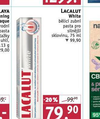Rossmann Lacalut white bělicí zubní pasta nabídka