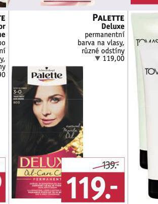 Rossmann Palette deluxe barva na vlasy nabídka