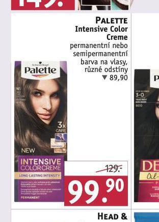 Rossmann Palette intensive color creme nabídka