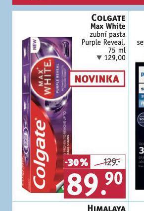 Rossmann Colgate max white zubní pasta nabídka