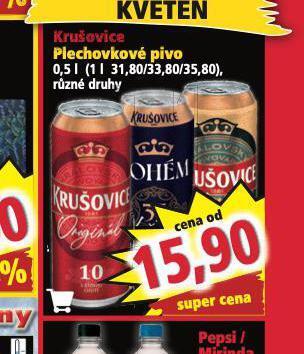 Norma Krušovice plechovkové pivo nabídka