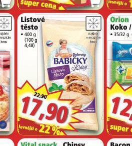 Norma Listové těsto nabídka